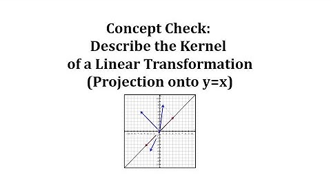 Concept Check: Describe the Kernel of a Linear Transformation (Projection onto y=x)