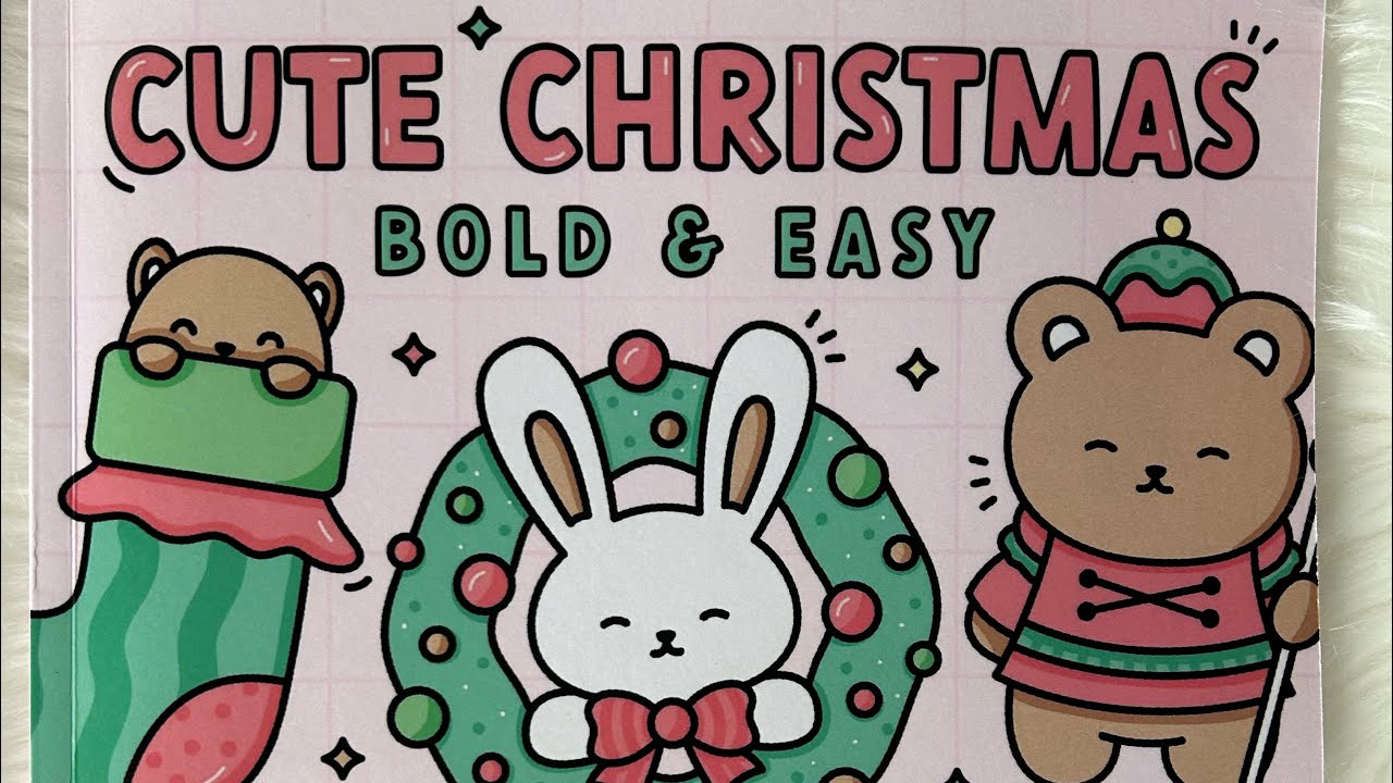Cute Christmas Coloring Book | Lule Doodles | Flip Through - YouTube