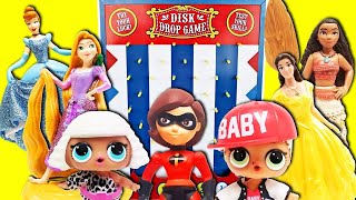 Disney custom lol surprise balls disk drop game! incredibles 2 movie
elastigirl, moana, rapunzel, belle, ariel, cinderella, dory, nemo, and
dolls glee cl...