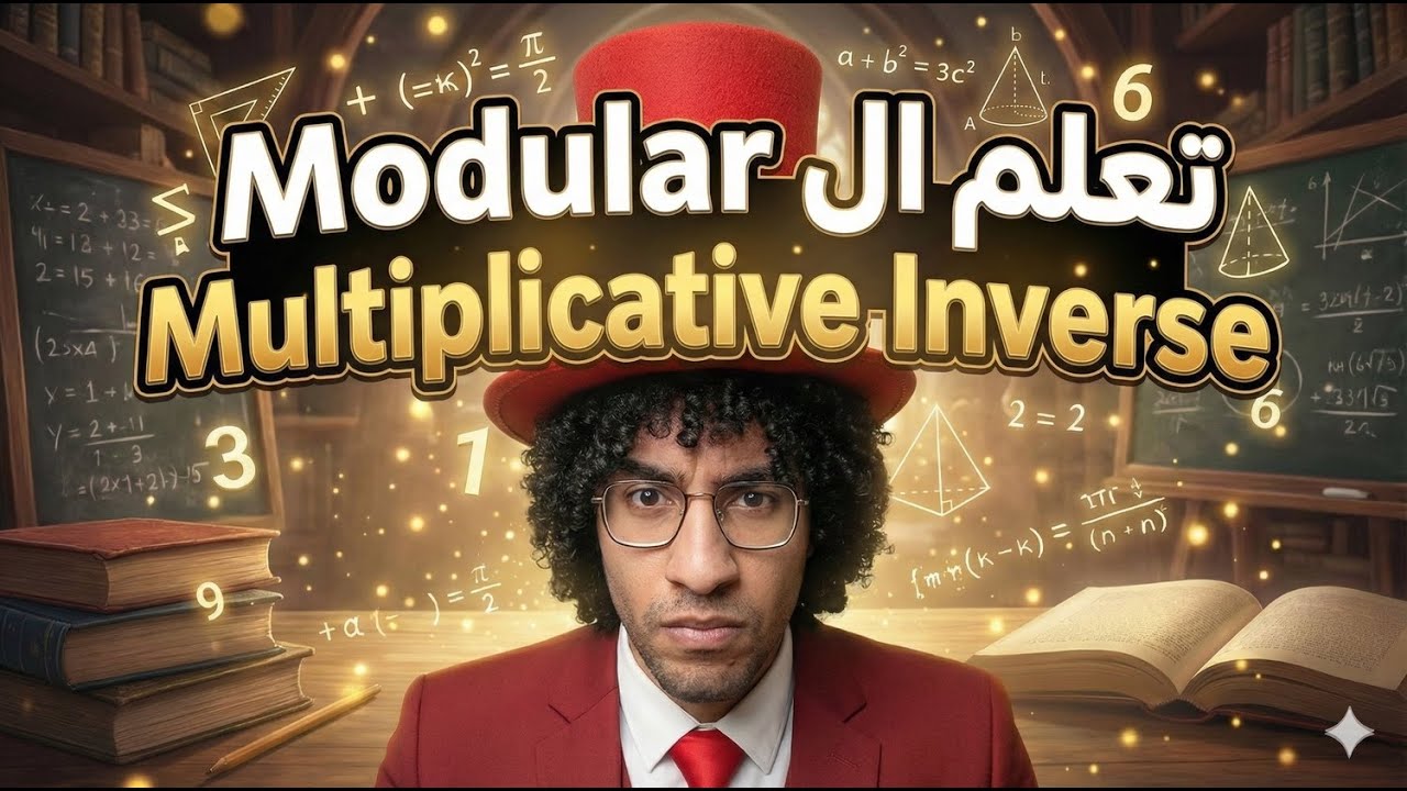 🤯 المعاكس الضربي بالعربي | Modular Multiplicative Inverse Animated Intuition 🎥🧠