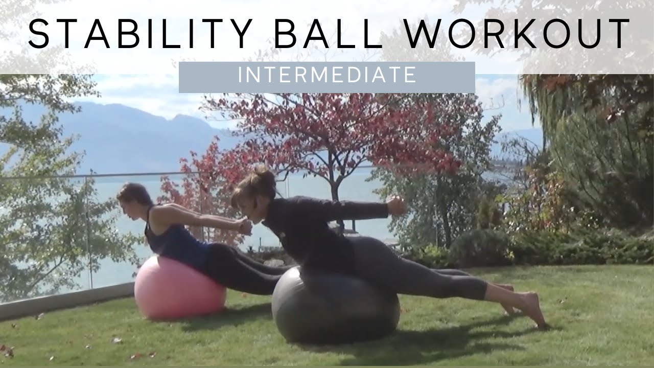 20 Minute Full Body Stability Ball Workout - YouTube