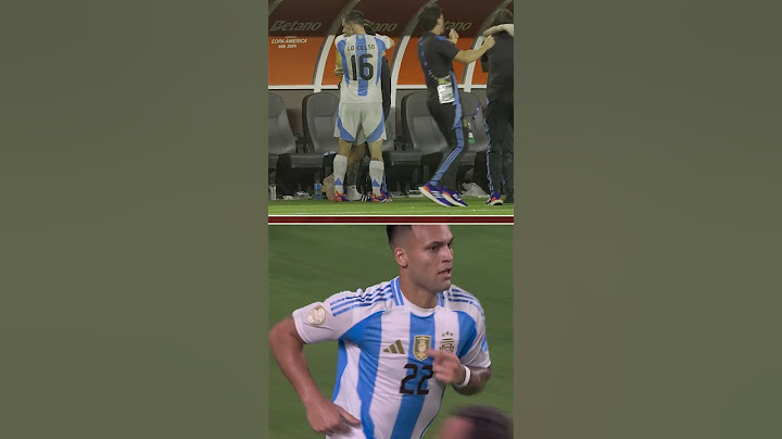 Messi reacts to Lautaro Martínez's GAME-WINNING goal #messi #copa #argentina #colombia #goal