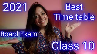 Timetable for class 10 | Timetable for class 10 board exam 2021 | board exam 2021