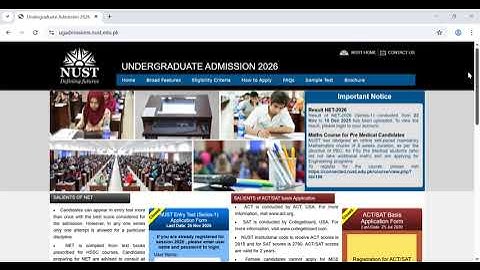 NUST NET Test Preparation I NUST Admission Schedule 2026 I How to Prepare NET 2