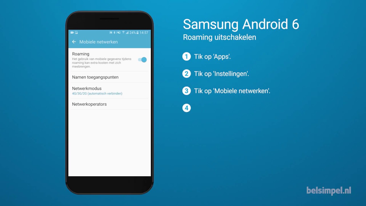 & Tricks - Samsung Roaming uitschakelen (Android 6) - YouTube