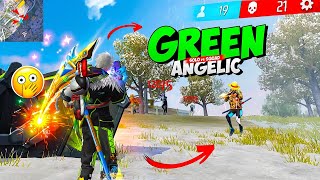 Best Fight with Green Angelic Bundle In Solo vs Squad Against Sonia & Dimitri Users 🎯 Free Fire Max