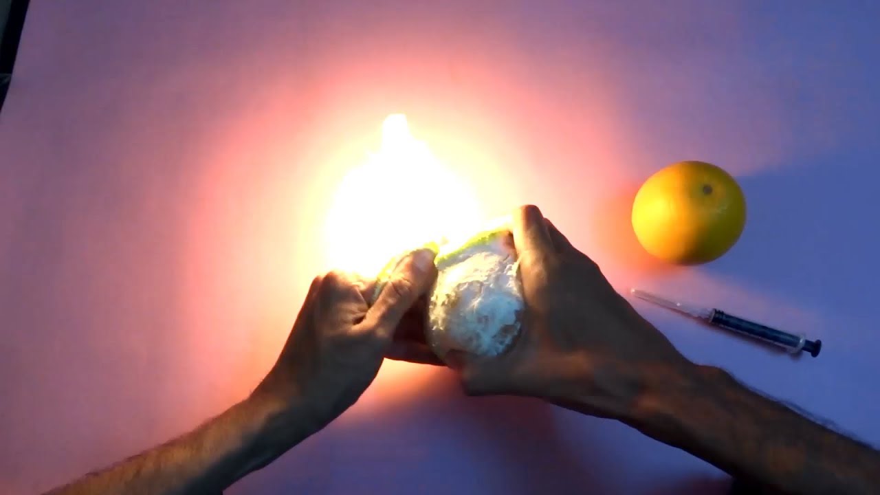 Orange Skin Fire Orange Peel Explosion Life Hacks Youtube