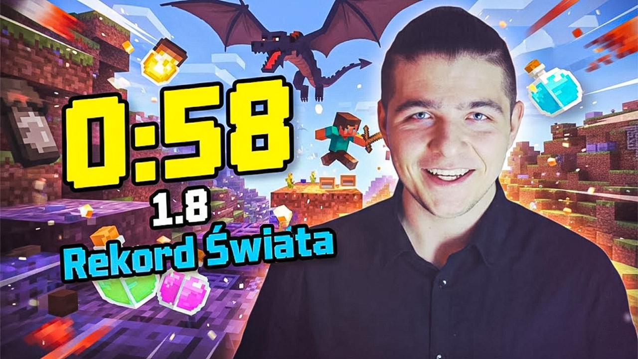 THOREK reaguje na REKORD ŚWIATA 1.8 (Minecraft Speedrun 0:58 - nsla)