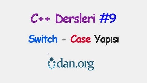 0dan C++ Dersleri (Switch - Case Yapısı) #9