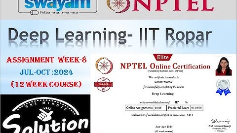 Deep Learning- IIT Ropar week-8 assignment solution | NPTEL