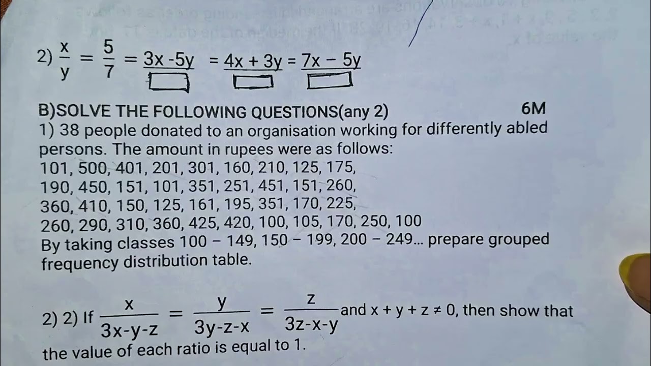 9 th std, FINAL EXAM ALGEBRA QUESTION PAPER WITH SOLUTIONS