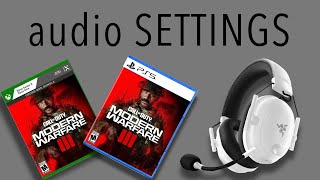 Call Of Duty MW3 Audio Settings Guide