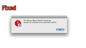 The iPhone Cannot Be Synced. An Error Occurred 13014 iTunes Fix