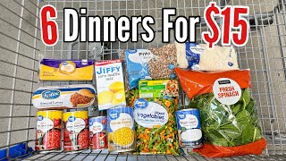 6 Quick & EASY Money Saving Dinners! | $15 Grocery Budget | Best CHEAP Meal Ideas | Julia Pacheco