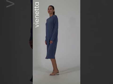 Купить Вязаное платье с длинным рукавом VIENETTA 4051630000 в Украина в Lingerie.ua - Одяг для дому та відпочинку, Видео 1