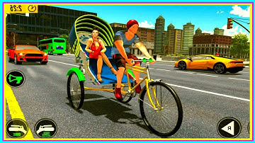 Bicycle Tuk Tuk Auto Rickshaw : New Driving Games Android Gameplay HD