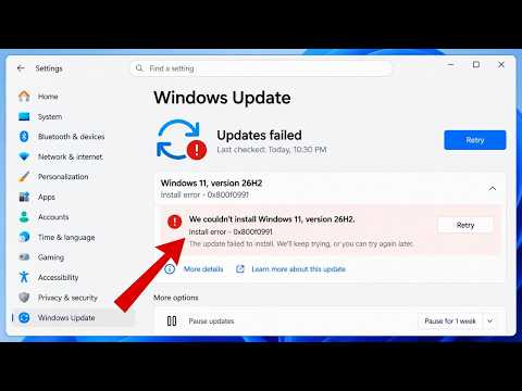 Fix Version 26H2 Not Installing/Downloading On Windows 11 (Fix Error Codes)