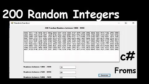 Generate Random Numbers and calculate these numbers between range in C# windows forms.