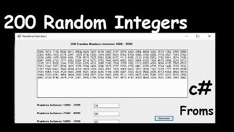 Generate Random Numbers and calculate these numbers between range in C# windows forms.