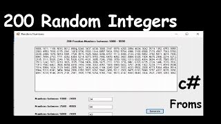 Generate Random Numbers and calculate these numbers between range in C# windows forms.