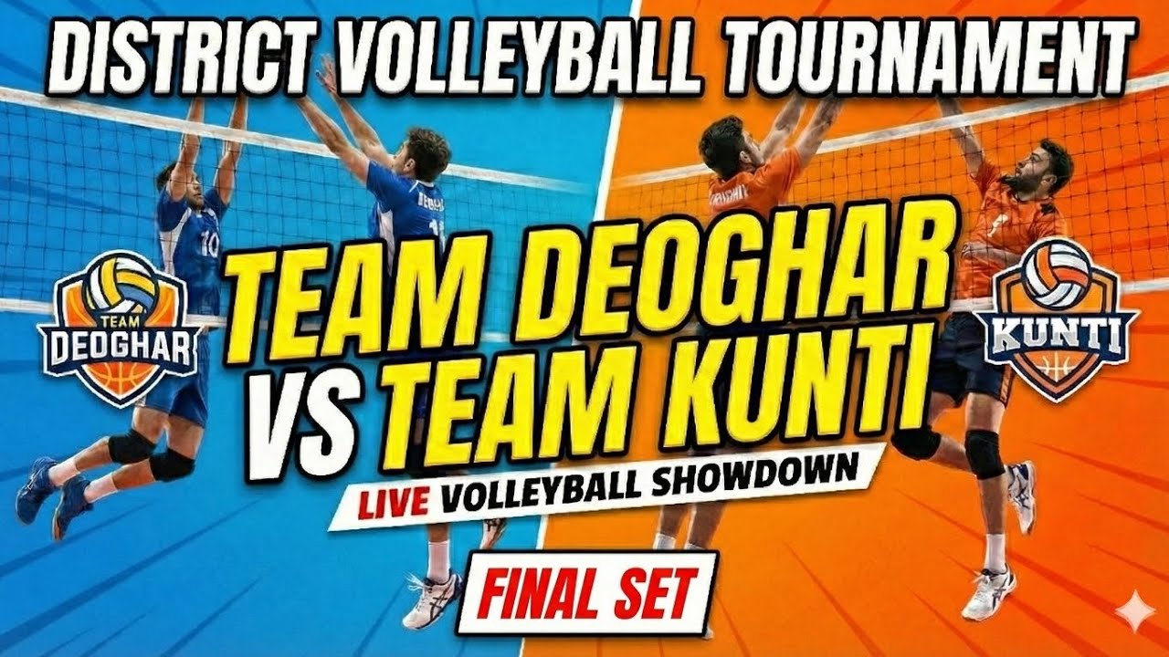 Kunti 🆚 Deoghar | Final Set | Jharkhand Volleyball | Jharkhand inter District Volleyball Tournament 