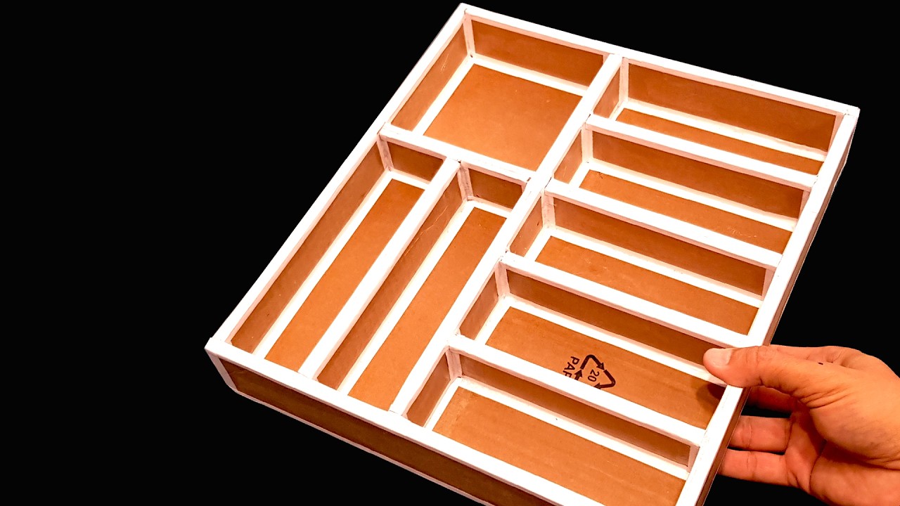 DIY Cardboard Drawer Organizer - Make a Elegant Box from Scrap Cardboard – Step-by-Step Tutorial
