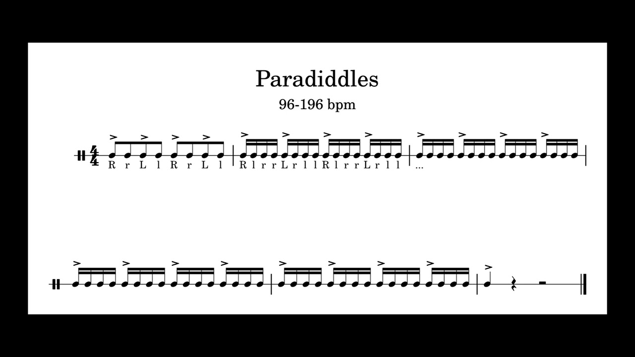Paradiddled Paradiddles - YouTube