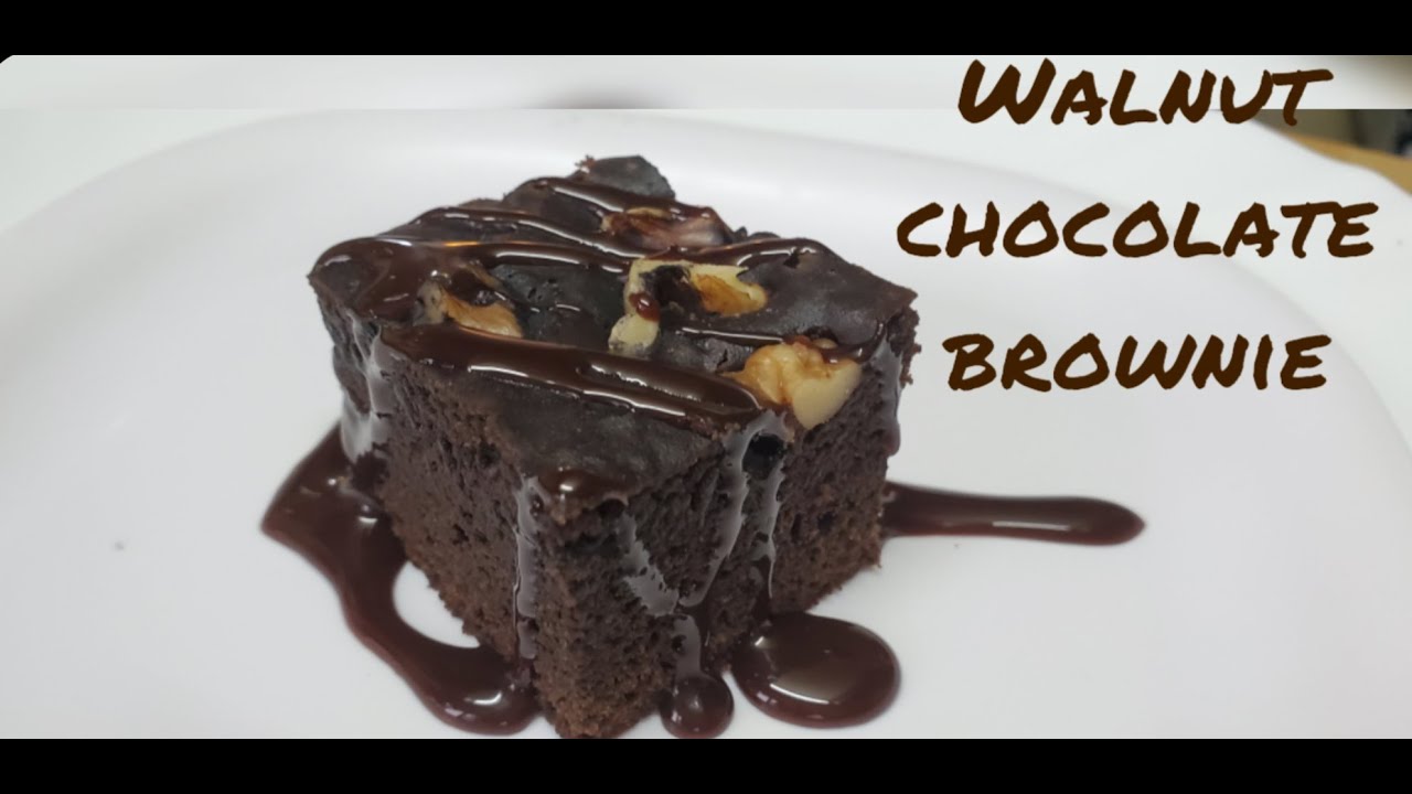 Chocolate Brownie without oven Perfect brownieWalnut chocolate