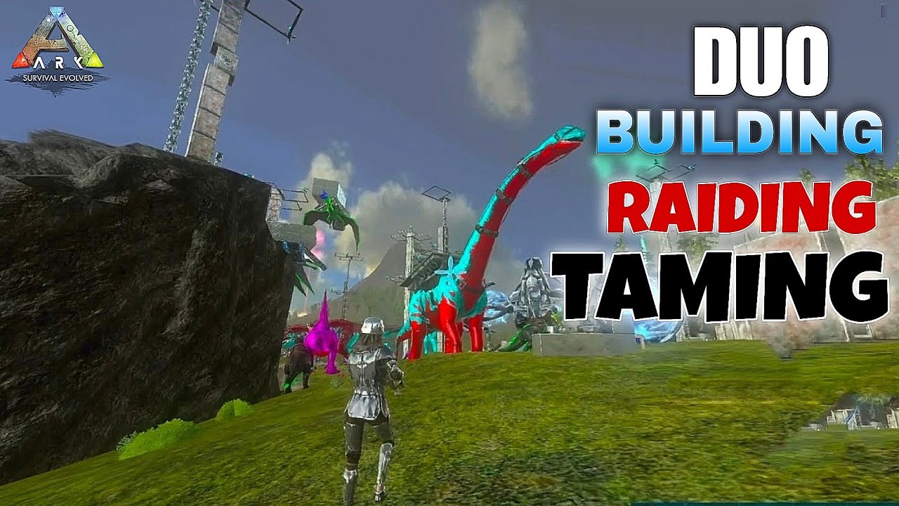 ARK MOBILE | DUO BUILDING RAIDING TAMING + PVP - YouTube