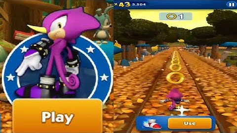 Sonic Dash Espio the Chameleon gameplay