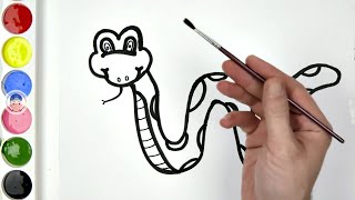 Snake Drawing and Coloring 🐍 / Akn Kids House