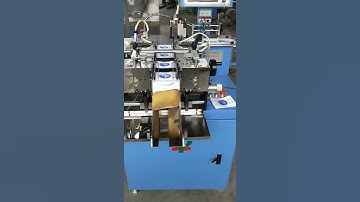 wide printed garment label automatic cutting and folding machine by CHINO machinery