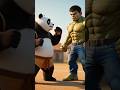 Hulk vs Panda 🐼💥 | Unexpected Fight 😱 #shorts #avengers #marvel #hulk #cartoon #mostpopular
