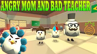 ANGRY MOM AND BAD TEACHER | Chicken Gun