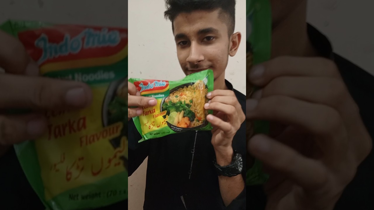 Lets try Indomie Lemon Tarka Flavor 😋 #bilalvlogist#shortsvideo#foodshorts  #noodles