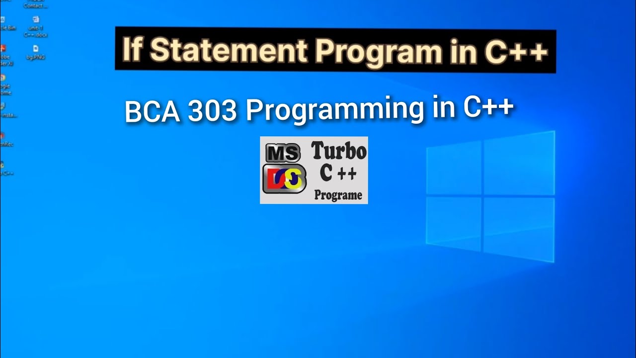 If Statement in C++ | #1 | BCA Sem lll | Creative Melody | #cpp - YouTube