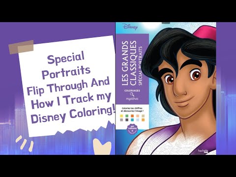 French Disney Coloring books Flip through 