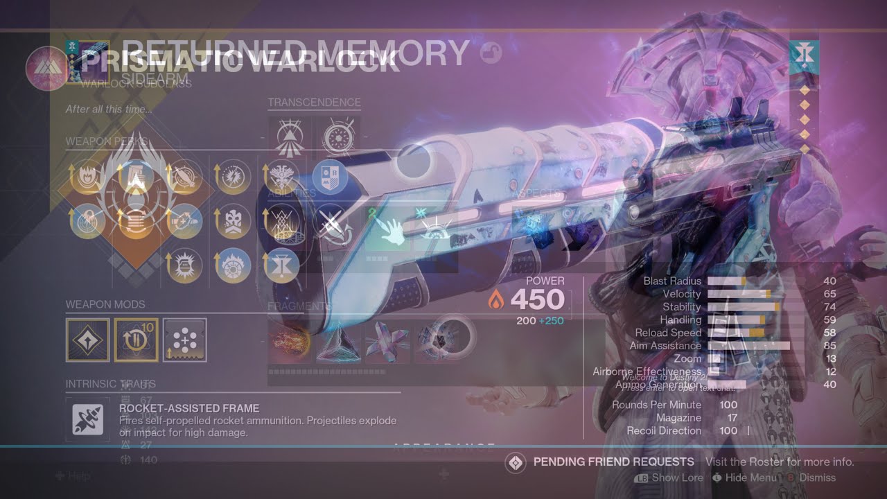 Destiny 2 Edge of Fate Returned Memory Tier 5 God Roll Farming Ft ...