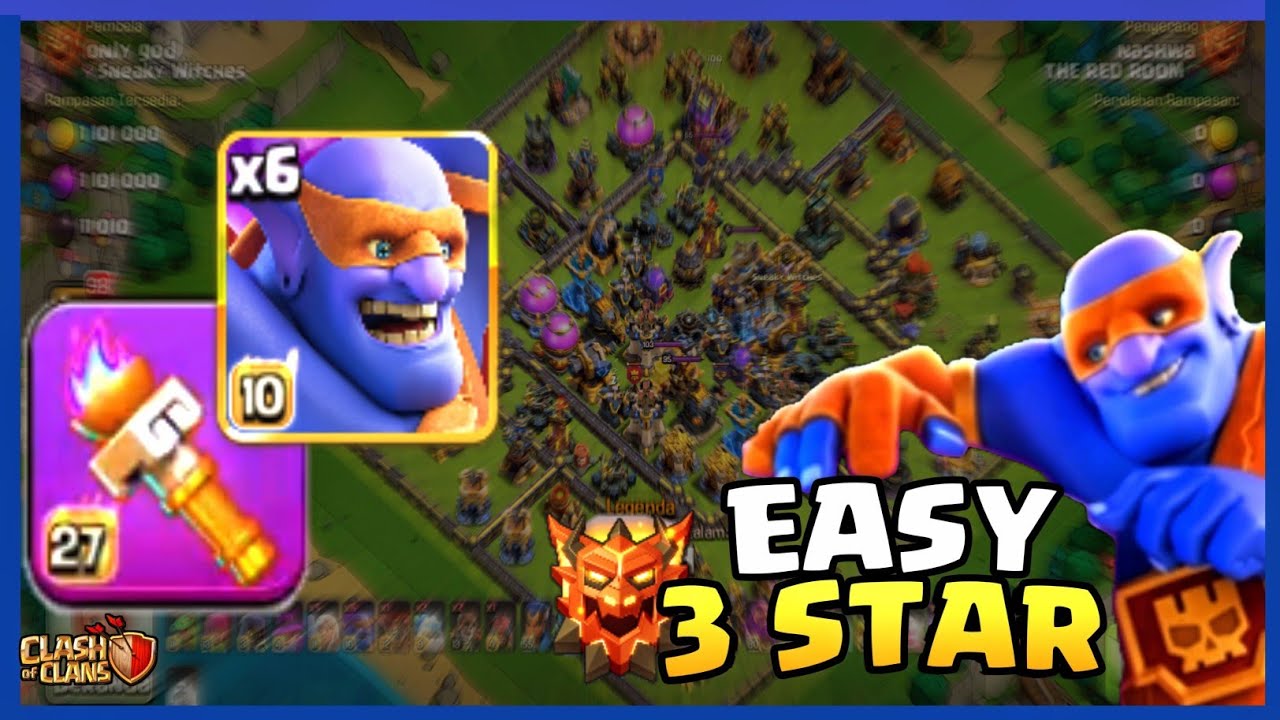 New SUPER BOWLER ATTACK TH18 ❗ Best Army for Ranked Mode