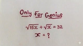 Nice algebra square root simplification problem || only genius get this right ✅️ 