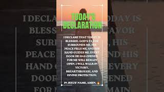 Powerful Daily Declaration for God's Favor, Breakthrough & Victory#ChristianMotivation
