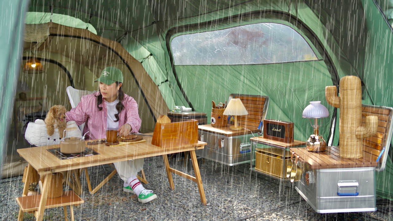 Дождливые лагеря в одиночку под дождем с Мальтипу Baby Dog - Звук дождя