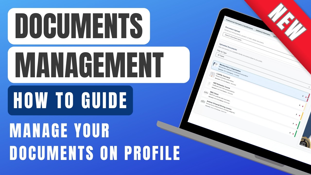 Document Management on Dashboard - How to Guide - YouTube