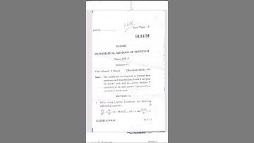 Mathematical methods of physics msc 2 previous year question paper punjabi university