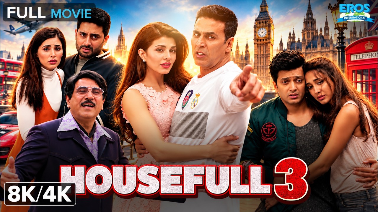 Housefull 3 (2016) Full Movie 8K/4K UHD | Akshay Kumar, Riteish Deshmukh, Abhishek Bachchan | Comedy