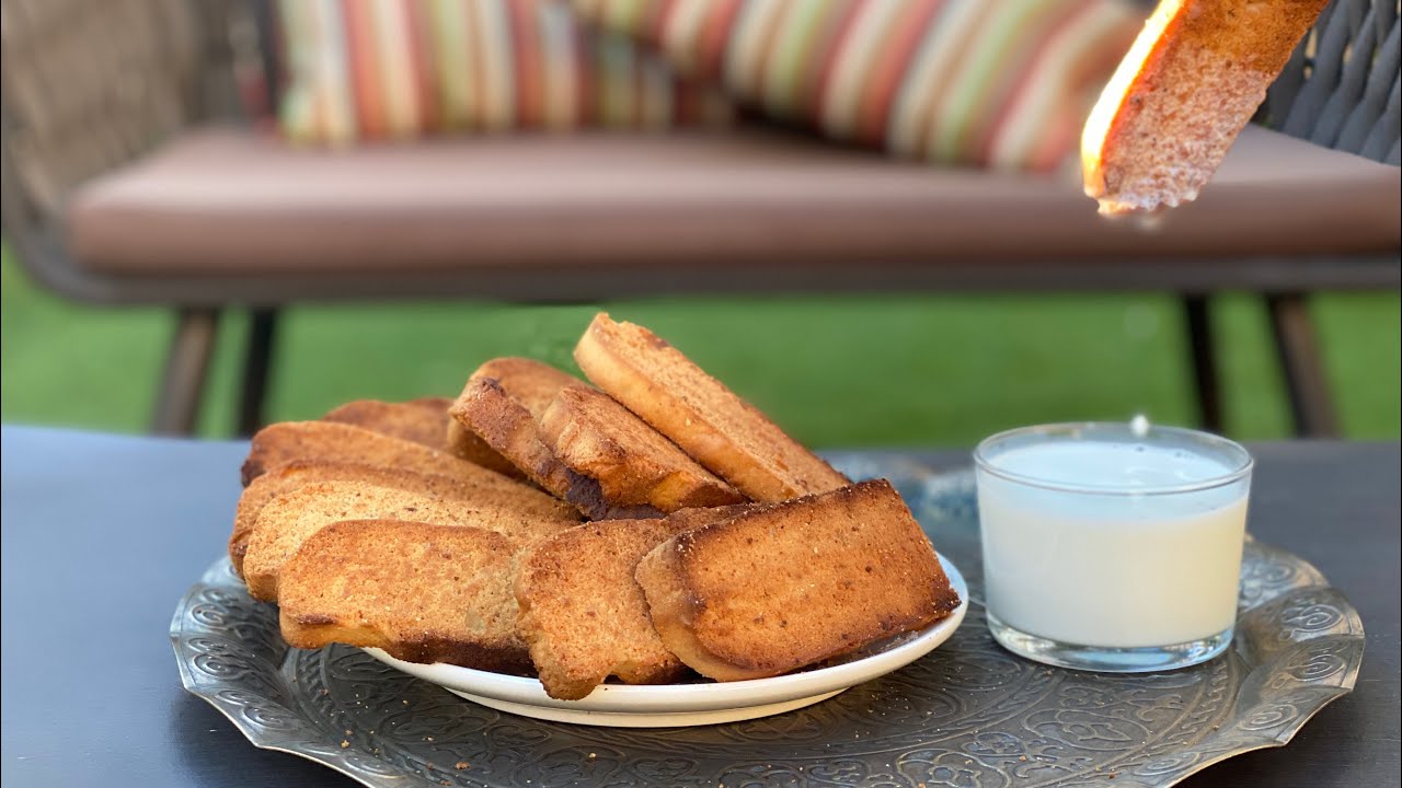 القرشلة الفلسطينية🇵🇸🇵🇸 (بدون بيض)  Palestinian cake rusk (Beschuit)