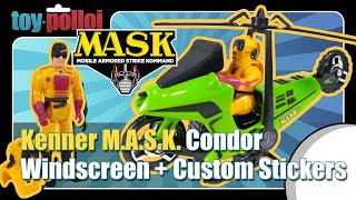 Vintage M.A.S.K. Condor bike Windscreen and Custom Stickers - Toy Polloi