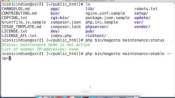 Magento2 Tutorials - Maintenance Mode Commands For Magento2