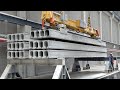 Process of Making Massive Concrete Hollow Core Slab. Korean Concrete Mass Production Factory