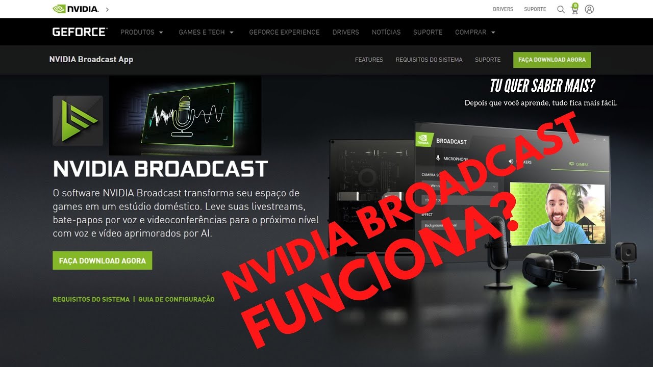 nvidia broadcast green screen